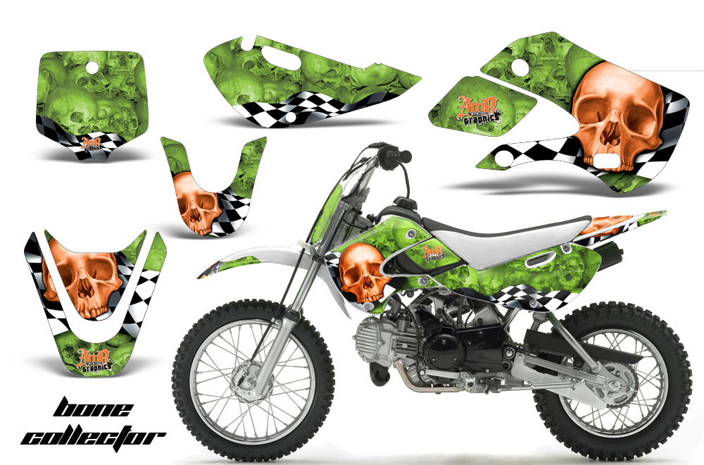 Kawasaki KLX 110 KX 65 00-09 NP Graphic Kit BC Orange Greenbg